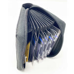 Unisex accordion zip around RFID secure wallet/outside ID 1011, BRAND:ETERNITY